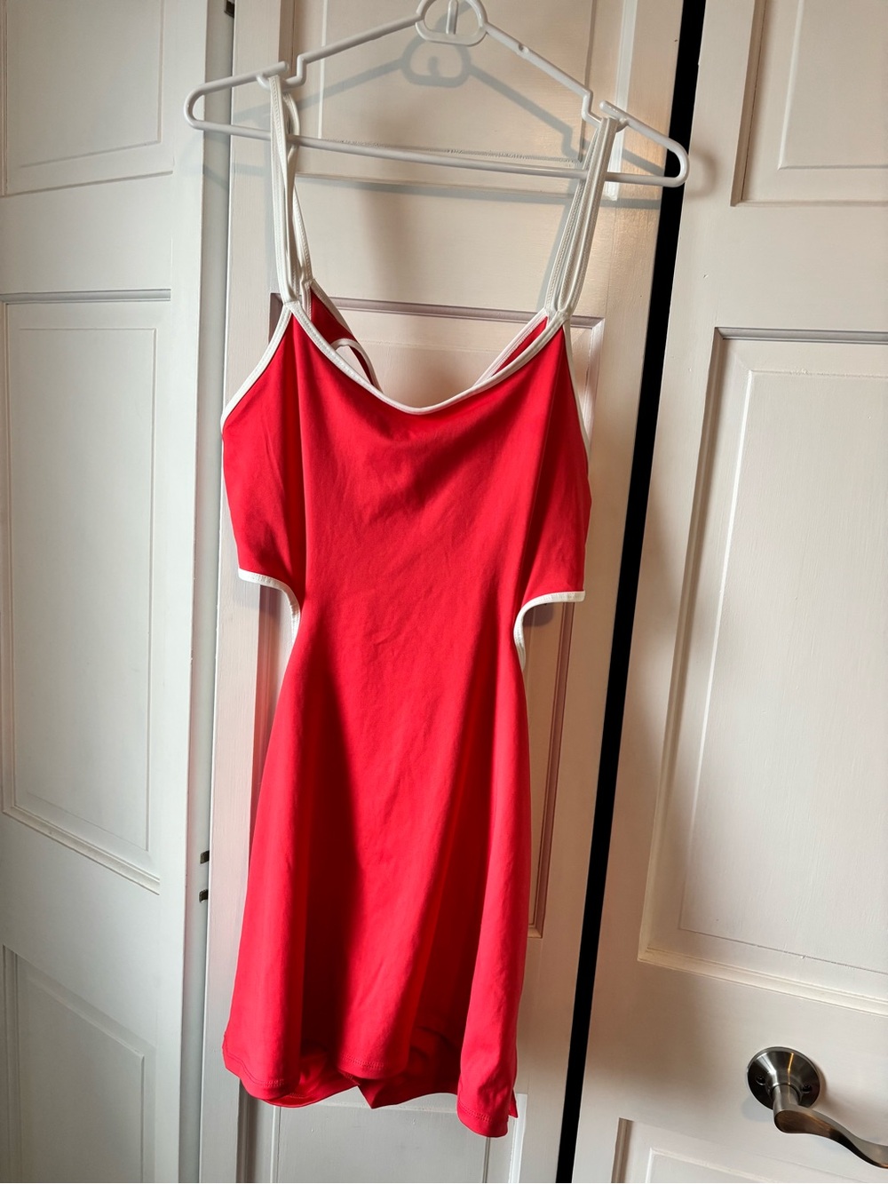 Free People Red Mini tennis dress with White Trim